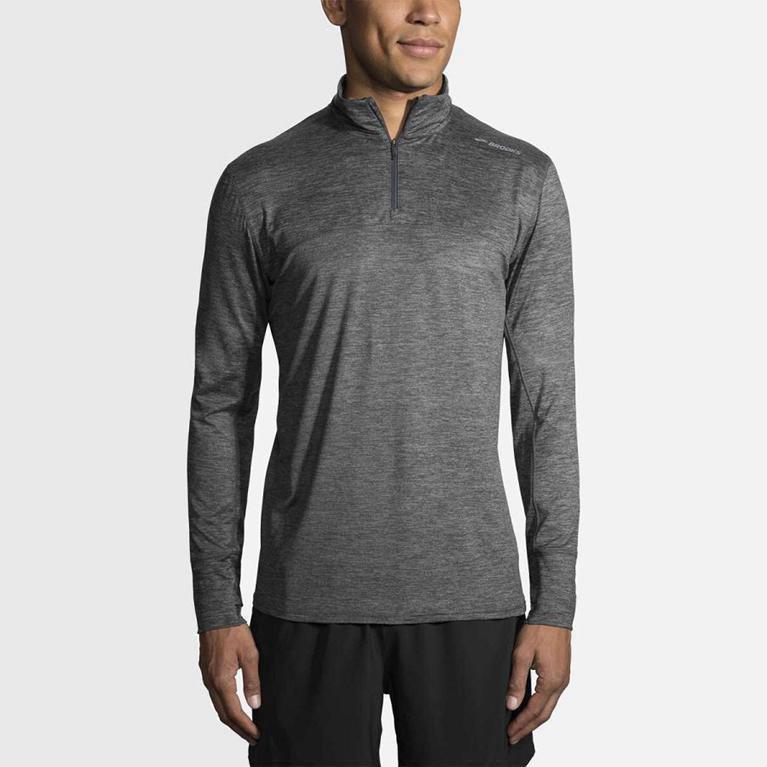 Brooks Dash Half Zip Løpejakker Herre Outlet - Grå - Norge (XQZ630154)